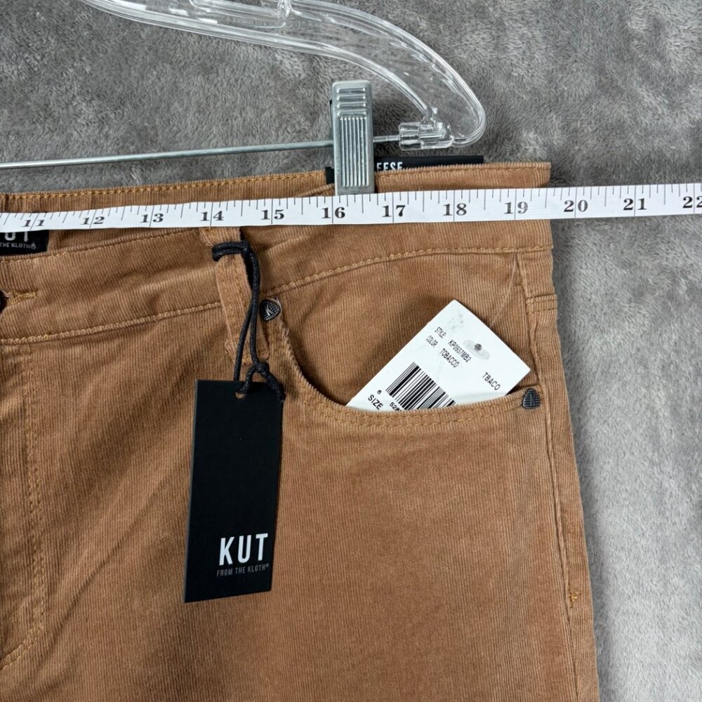 KUT From The Kloth Reese Ankle Straight Leg Pants Women’s 18 Brown Corduroy Y2k - Picture 5 of 8